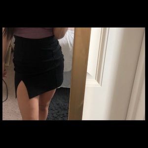 Black mini skirt
